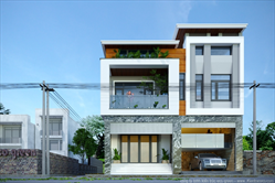 Nhà phố 2 tầng thiết kế theo phong cách hiện đại, độc lạ